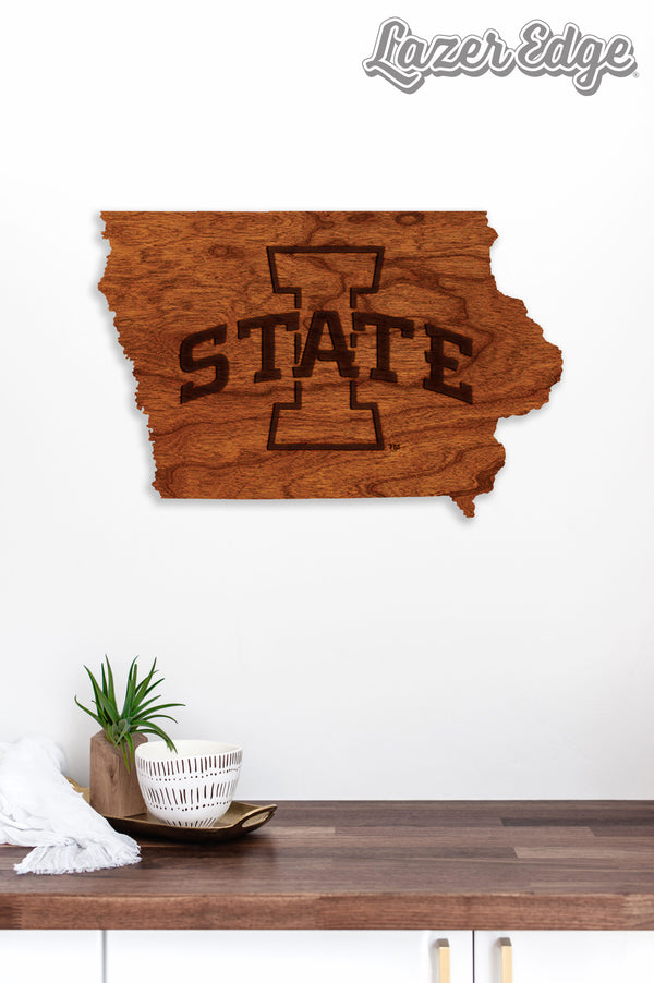 Iowa State Wall Hanging Block I on State