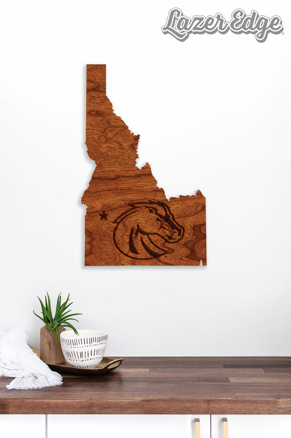 Boise State University Wall Hanging Bronco Head on State