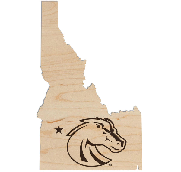 Boise State University Wall Hanging Bronco Head on State