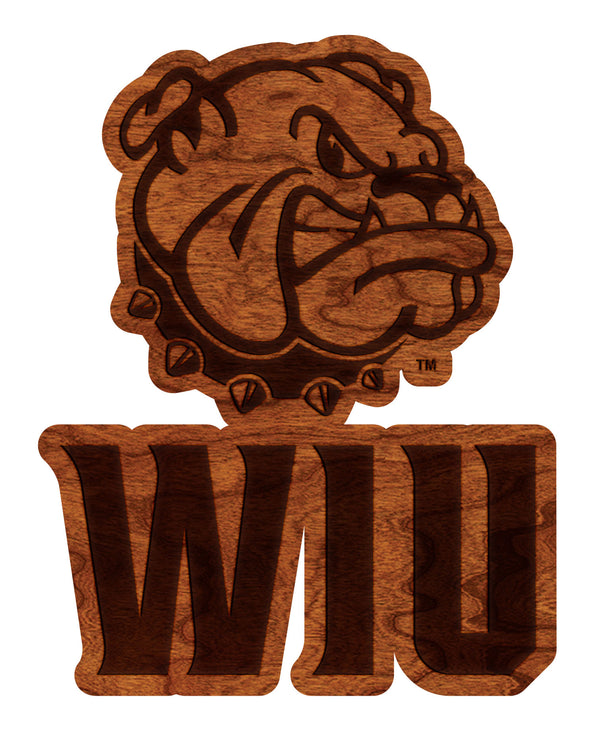 Western Illinois University Wall Hanging Bulldog with WIU