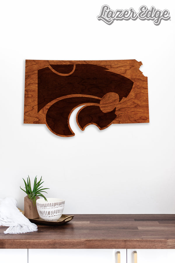 Kansas State University Wall Hanging Wildcat on State