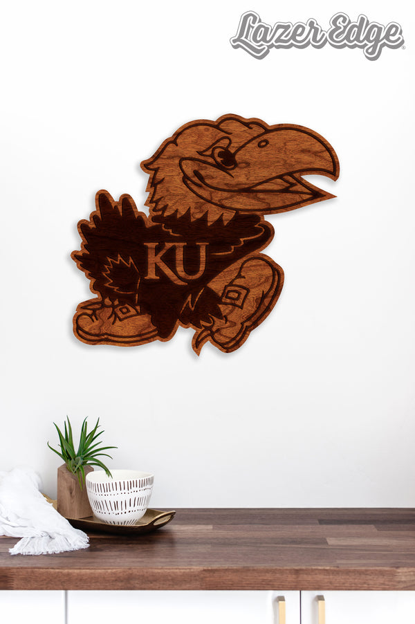 Kansas University Wall Hanging Jayhawk