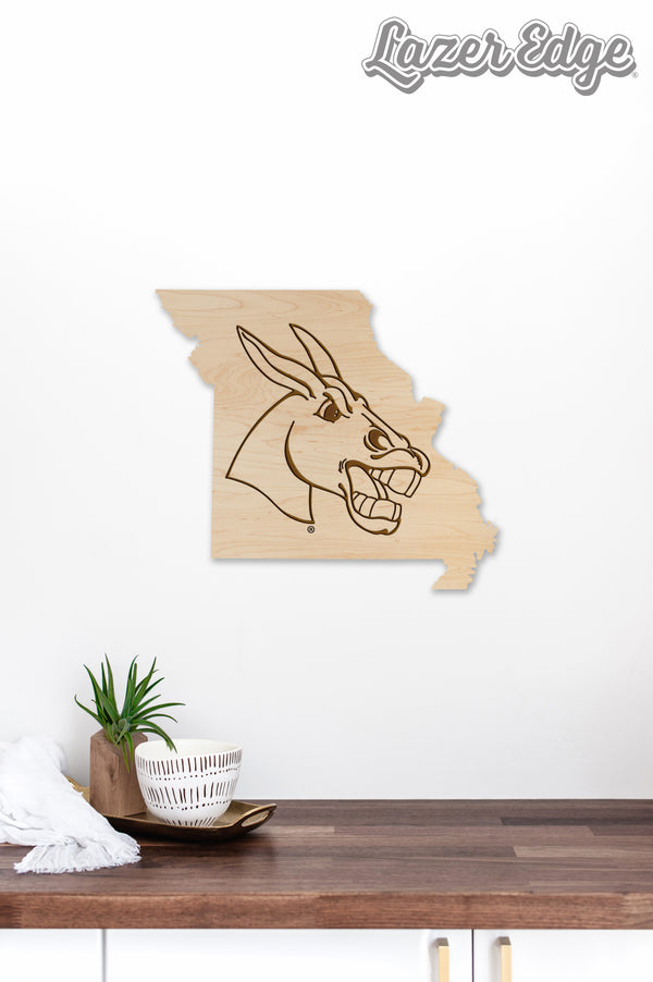 Missouri, University of Wall Hanging Mule Head on State