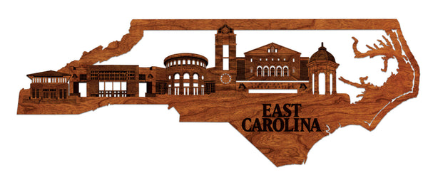 East Carolina University Wall Hanging East Carolina University Skyline