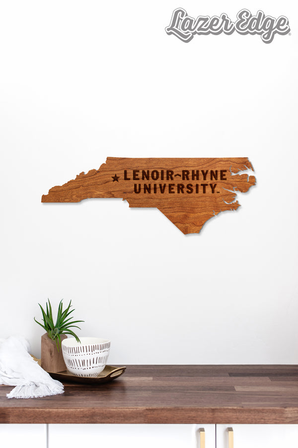 Lenoir Rhyne Wall Hanging Wordmark on State