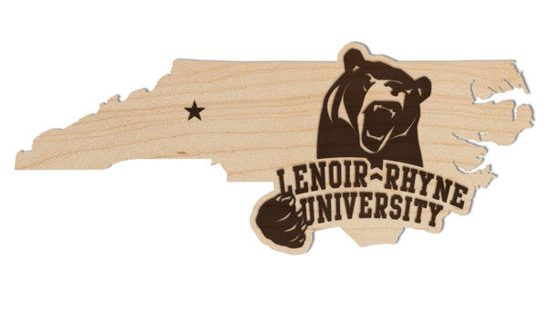 Lenoir Rhyne Wall Hanging Bear on State