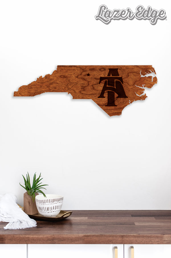 NC A&T Wall Hanging AT Outline