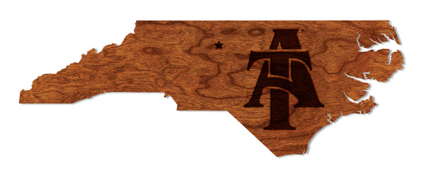 NC A&T Wall Hanging AT Outline