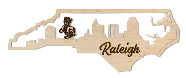 NC State Wall Hanging Raleigh Skyline