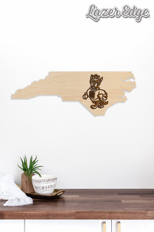 NC State Wall Hanging Sturt Tuffy on State