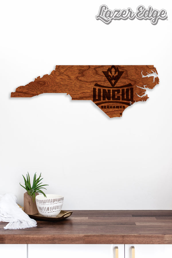 UNC Wilmington Wall Hanging UNCW Logo on State