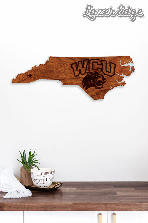 Western Carolina University Wall Hanging WCU Logo on State