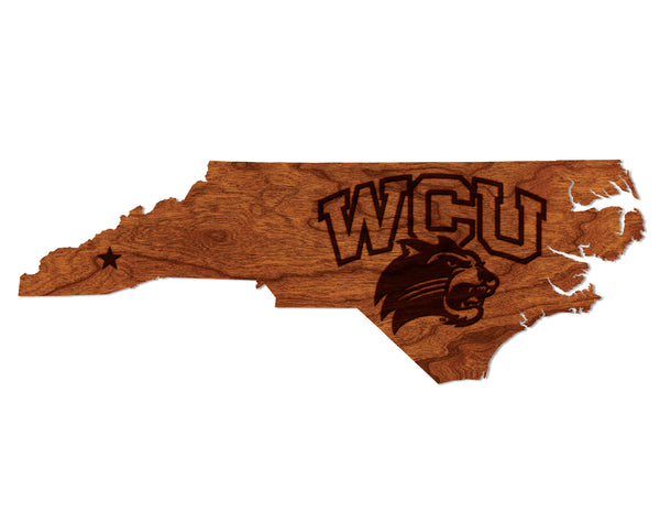 Western Carolina University Wall Hanging WCU Logo on State