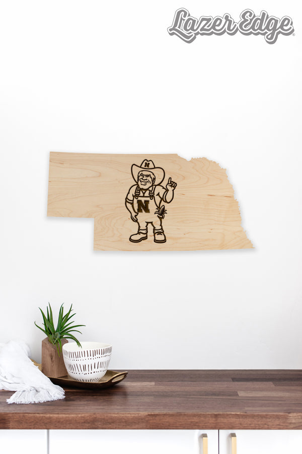 Nebraska-Lincoln Wall Hanging Herbie on Outline