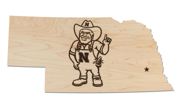 Nebraska-Lincoln Wall Hanging Herbie on Outline