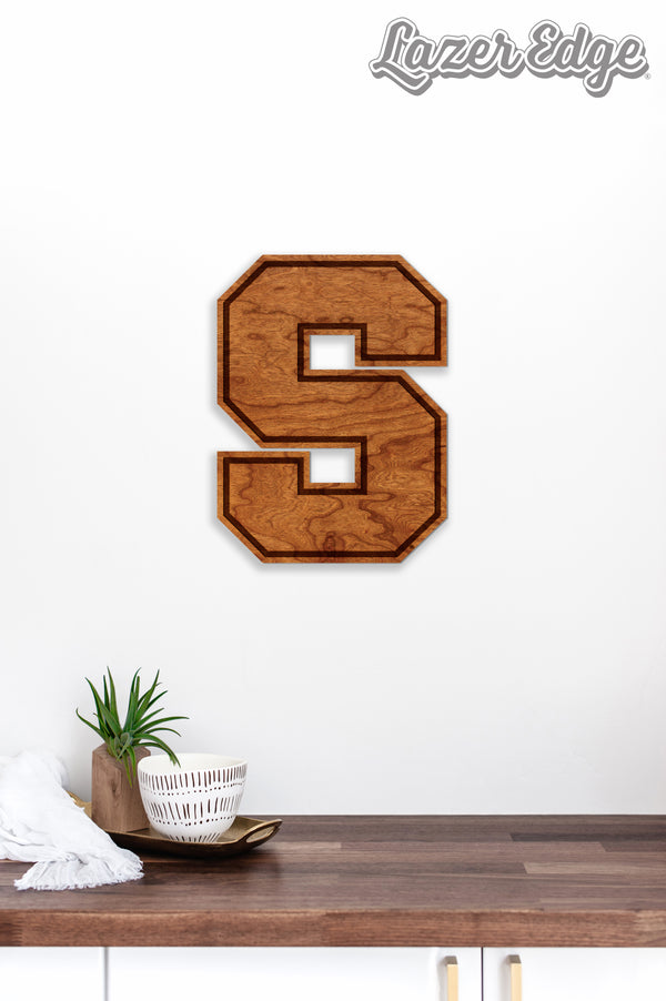 Syracuse, University of Wall Hanging Block S Logo