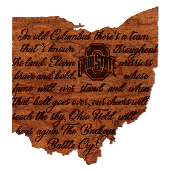 Ohio State Wall Hanging Buckeye Battle Cry