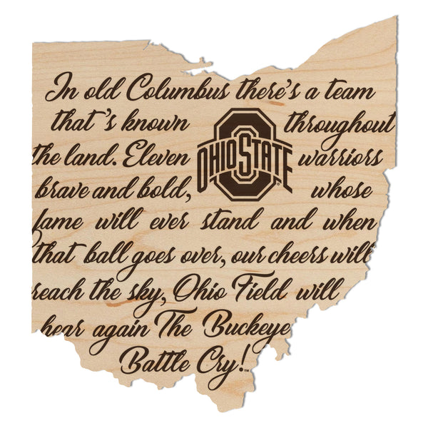 Ohio State Wall Hanging Buckeye Battle Cry