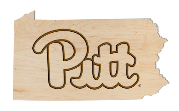 Pitt Wall Hanging Pitt Logo on State