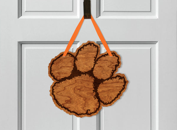 Clemson Wall Hanging Tiger Paw