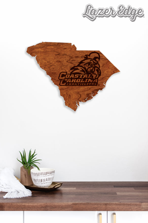 Coastal Carolina Wall Hanging Chanticleer on State