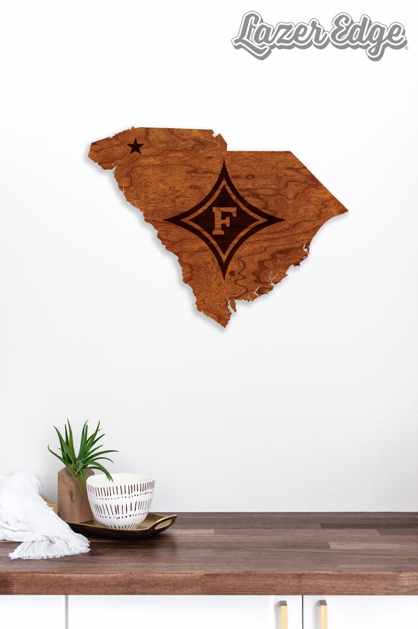 Furman University Wall Hanging Diamond F on State