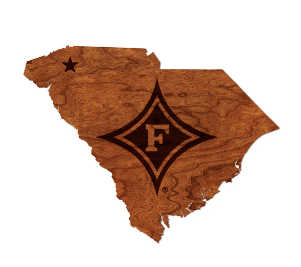 Furman University Wall Hanging Diamond F on State