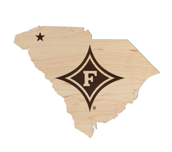 Furman University Wall Hanging Diamond F on State