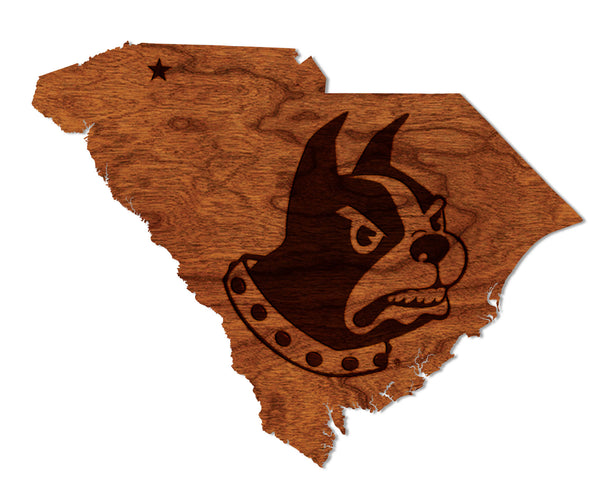 Wofford College Wall Hanging Terrier on State