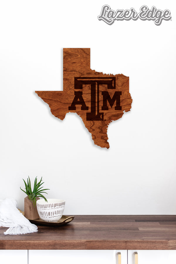 Texas A&M Wall Hanging Block TAM on State