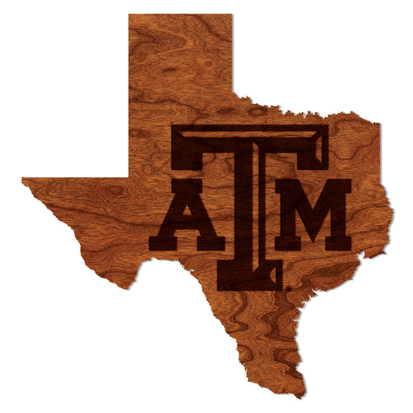 Texas A&M Wall Hanging Block TAM on State