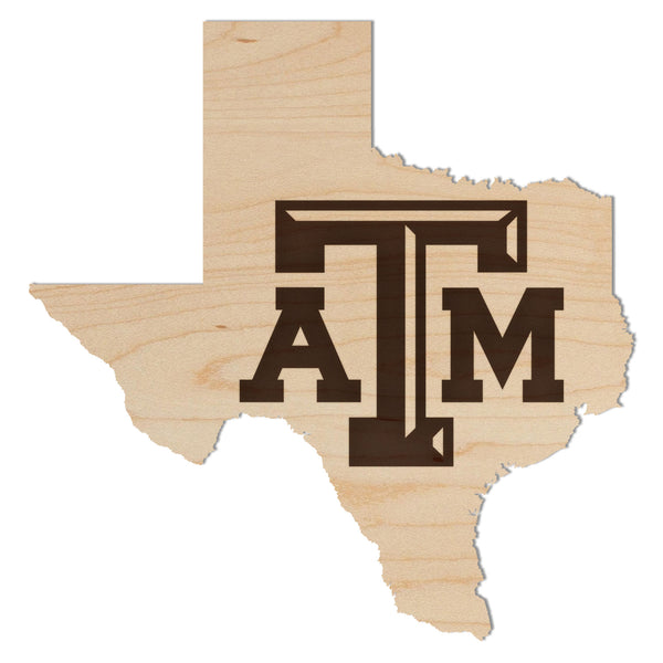 Texas A&M Wall Hanging Block TAM on State