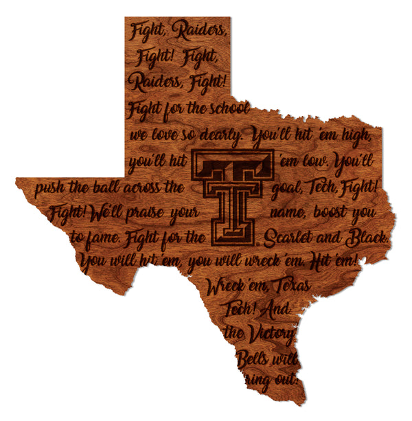 Texas Tech Wall Hanging Fight Song