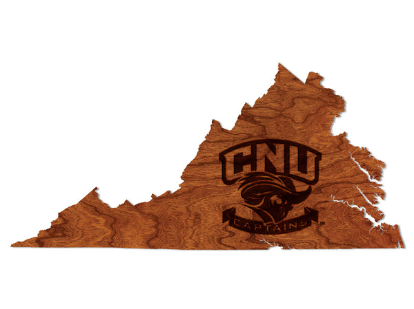 Christopher Newport University Wall Hanging Christopher Newport CNU Captains on Outline