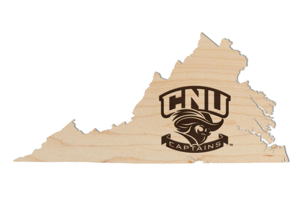 Christopher Newport University Wall Hanging Christopher Newport CNU Captains on Outline