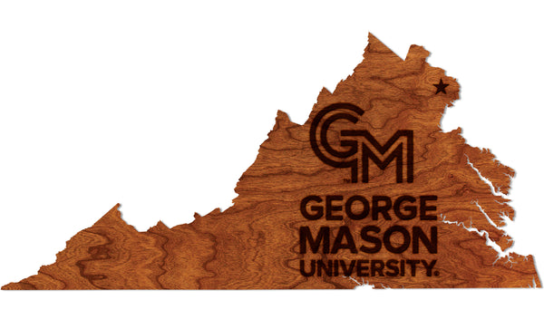 George Mason University Wall Hanging George Mason University Primary Mark on State