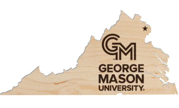 George Mason University Wall Hanging George Mason University Primary Mark on State