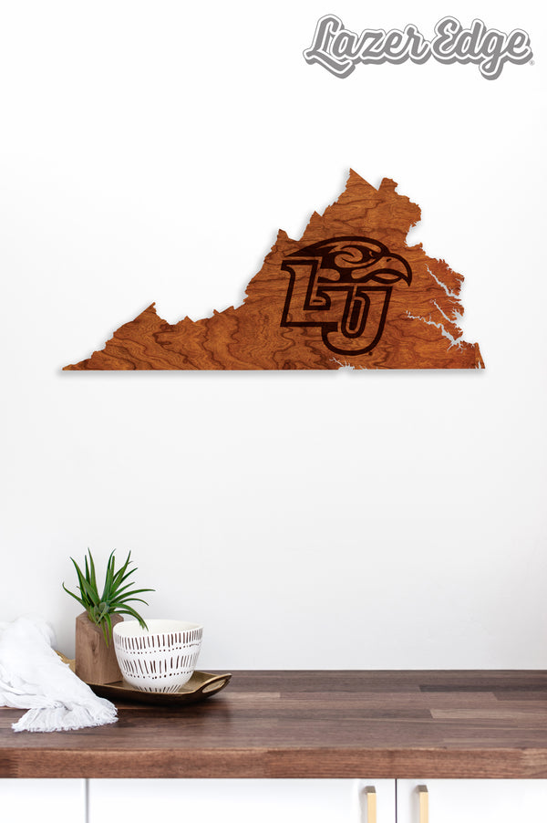 Liberty University Wall Hanging Eagle LU on State