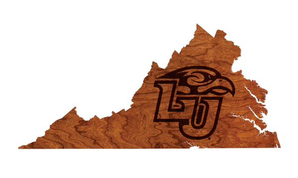 Liberty University Wall Hanging Eagle LU on State