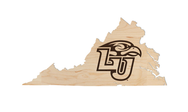 Liberty University Wall Hanging Eagle LU on State