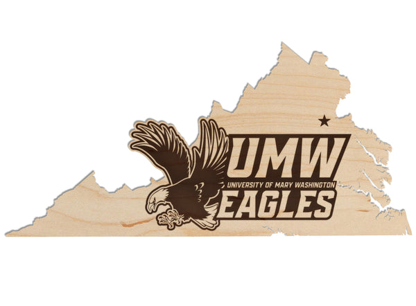 University of Mary Washington Wall Hanging University of Mary Washington Logo on State