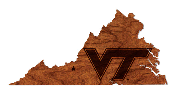 Virginia Tech Wall Hanging VT on State