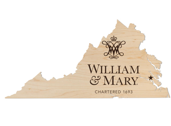 College of William and Mary Wall Hanging William and Mary Institution Mark on State