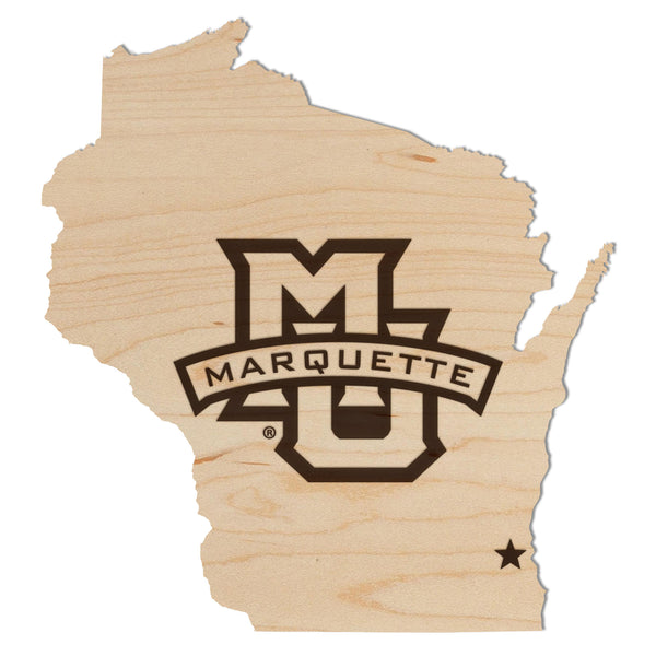 Marquette University Wall Hanging MU Logo on State