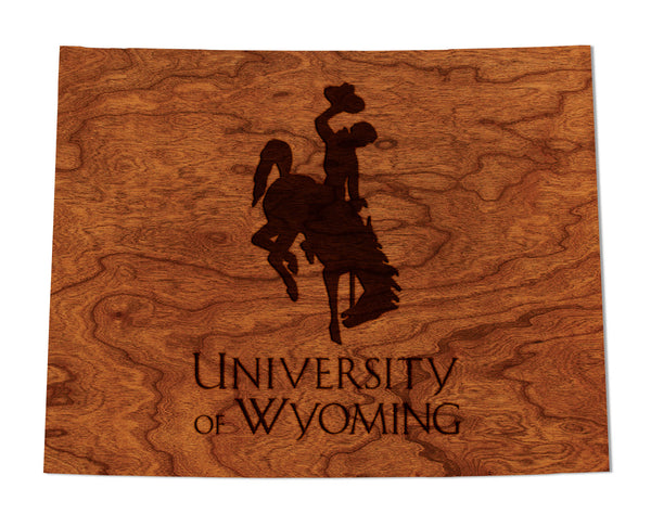 Wyoming Wall Hanging Stacked on State Standard