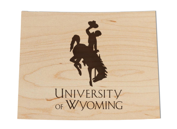 Wyoming Wall Hanging Stacked on State Standard