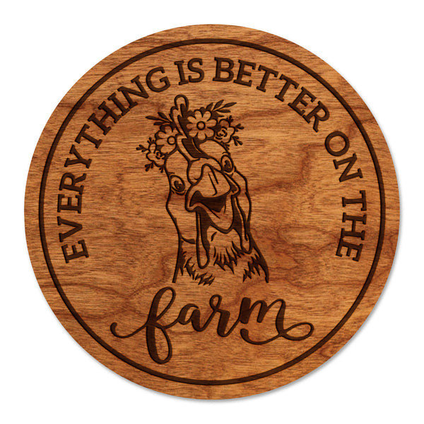 Farm Animals Coaster Chicken