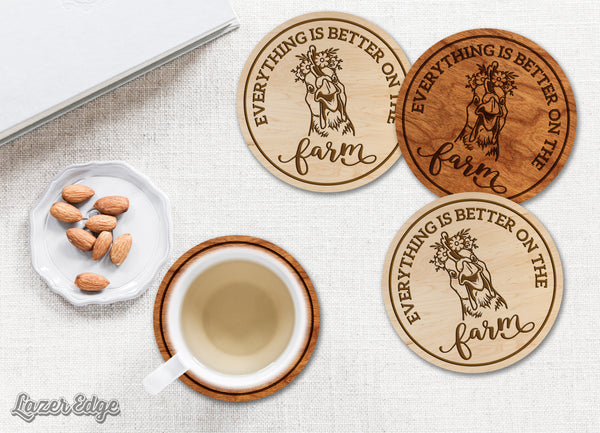 Farm Animals Coaster Chicken