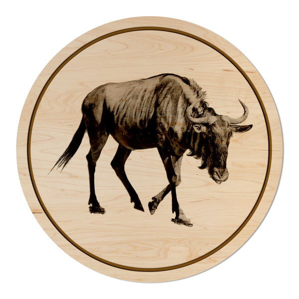 African Animals Coaster Blue Wildebeest