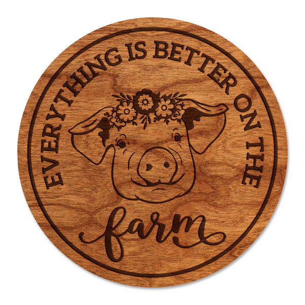 Farm Animals Coaster Pig